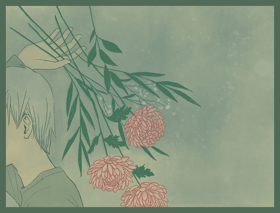 Chrysanthemum - art drawing by Kinomi
