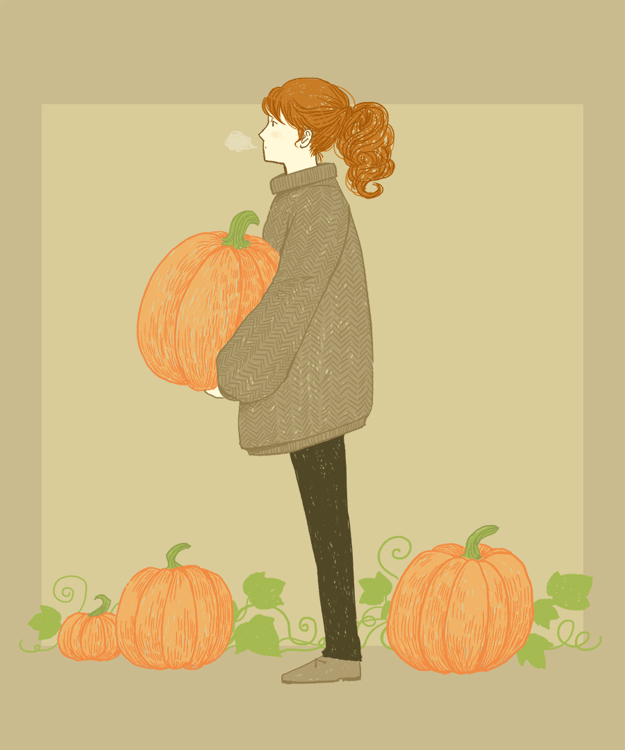 Pumpkin - art drawing by Kinomi